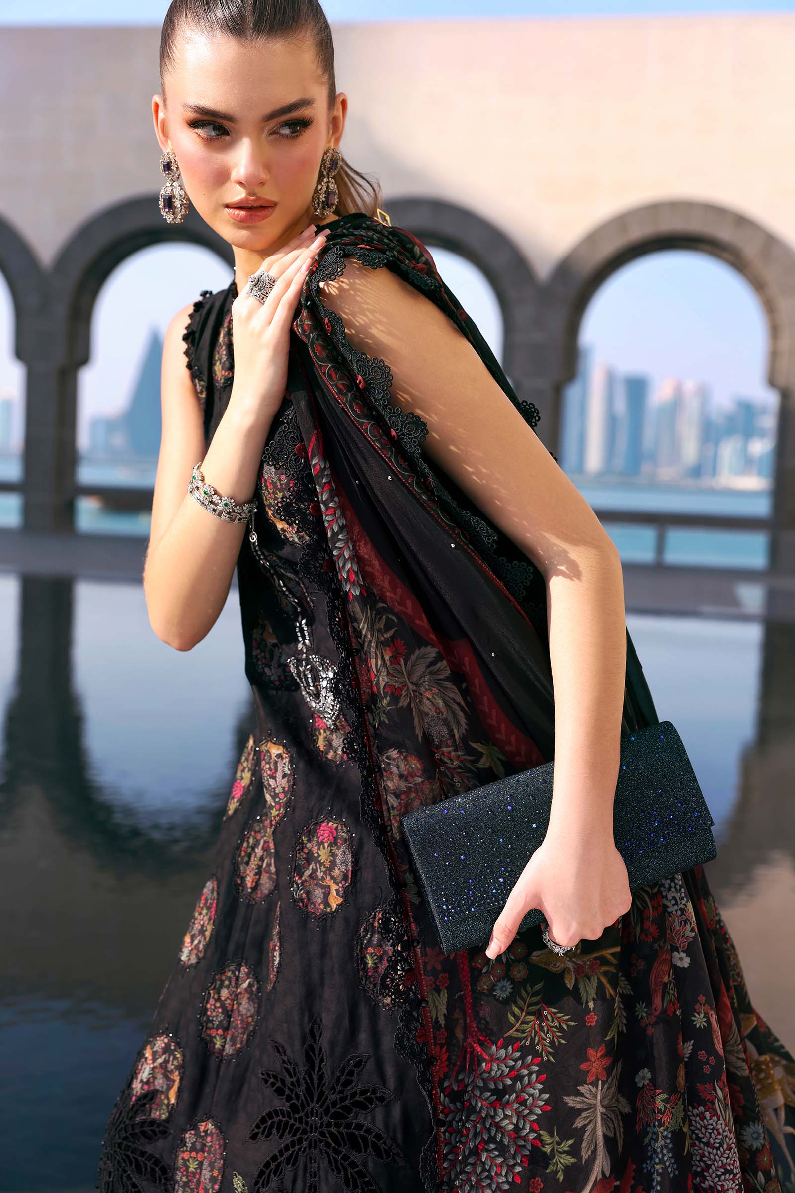 3 Piece Unstitched Embroidered Jacquard Lawn Suit - Image 6