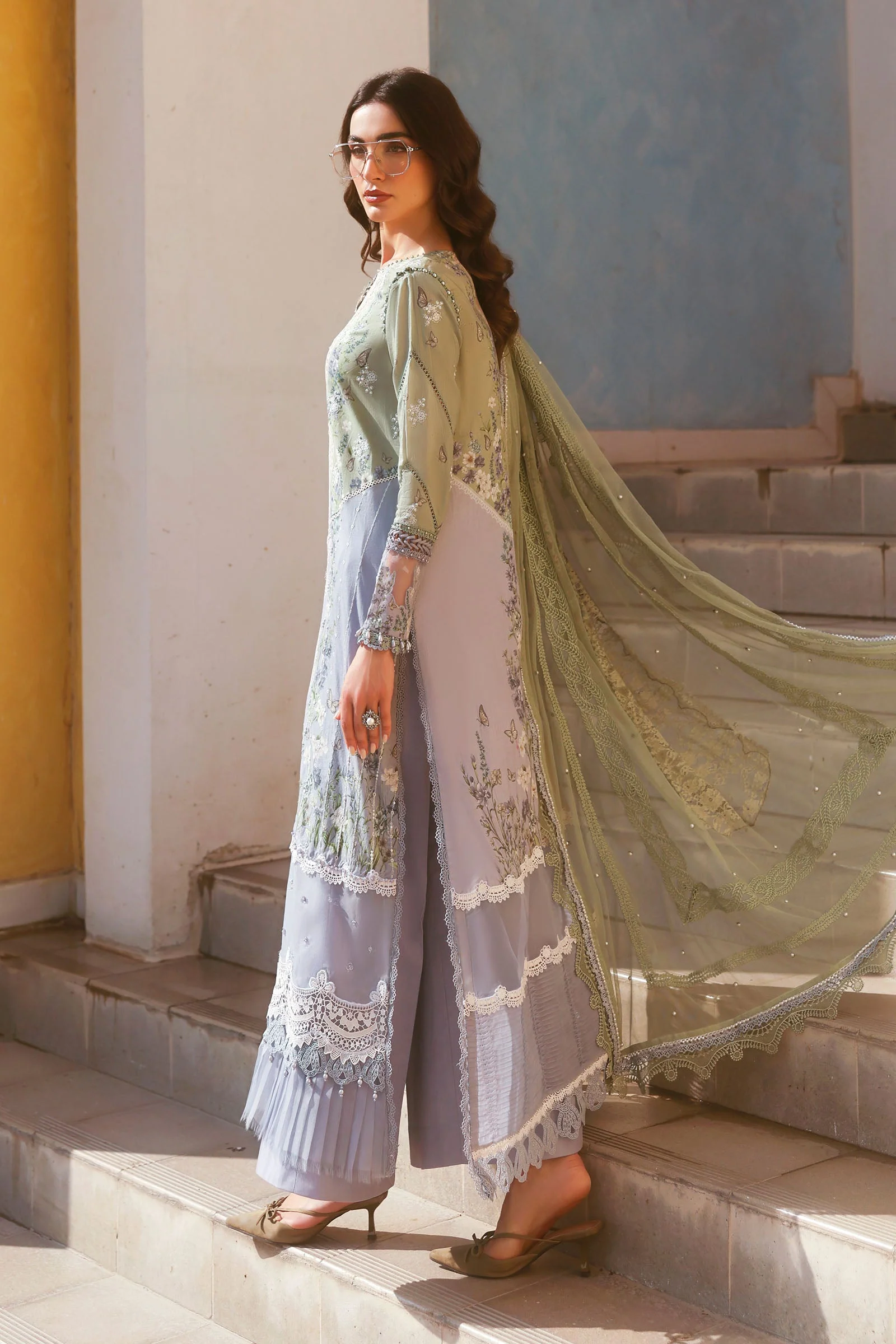 3 Piece Unstitched Embroidered Lawn Suit - Image 7