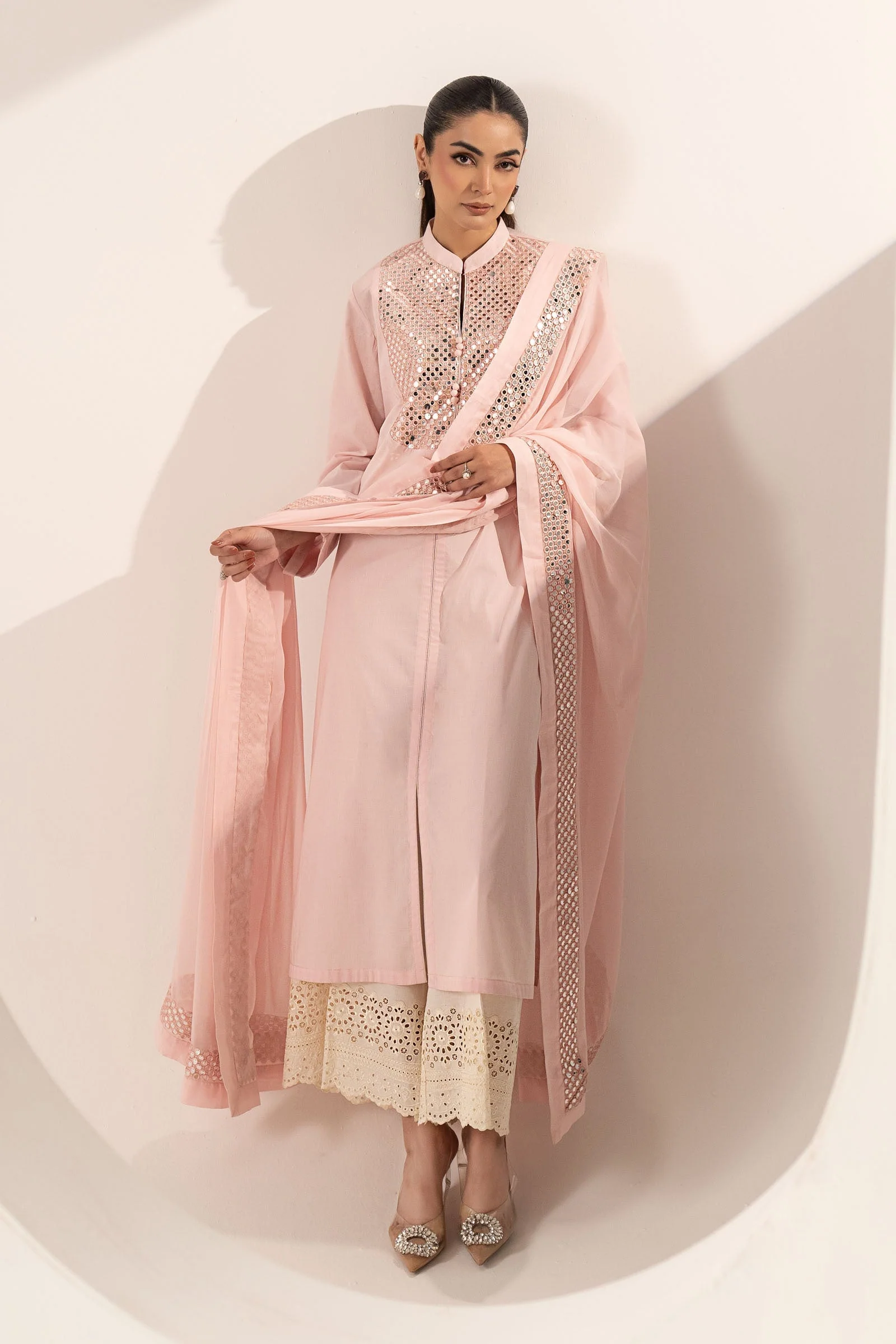 3 Piece Embroidered Dobby Lawn Suit - Image 6