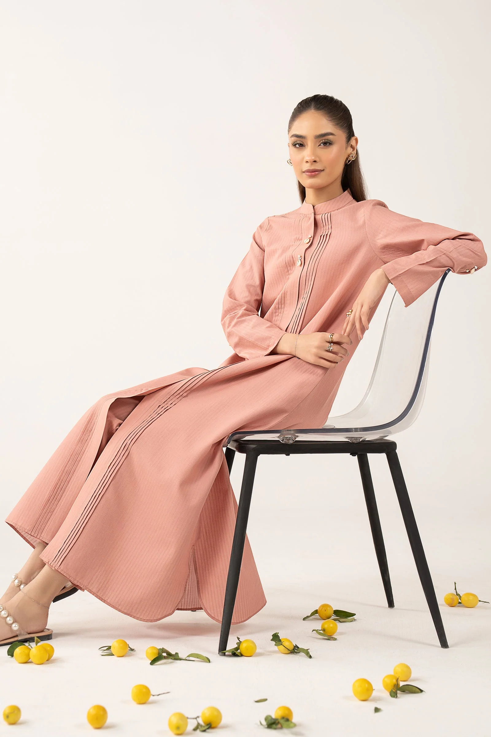 2 Pc Dyed Pinstripe Cotton Suit - Image 4