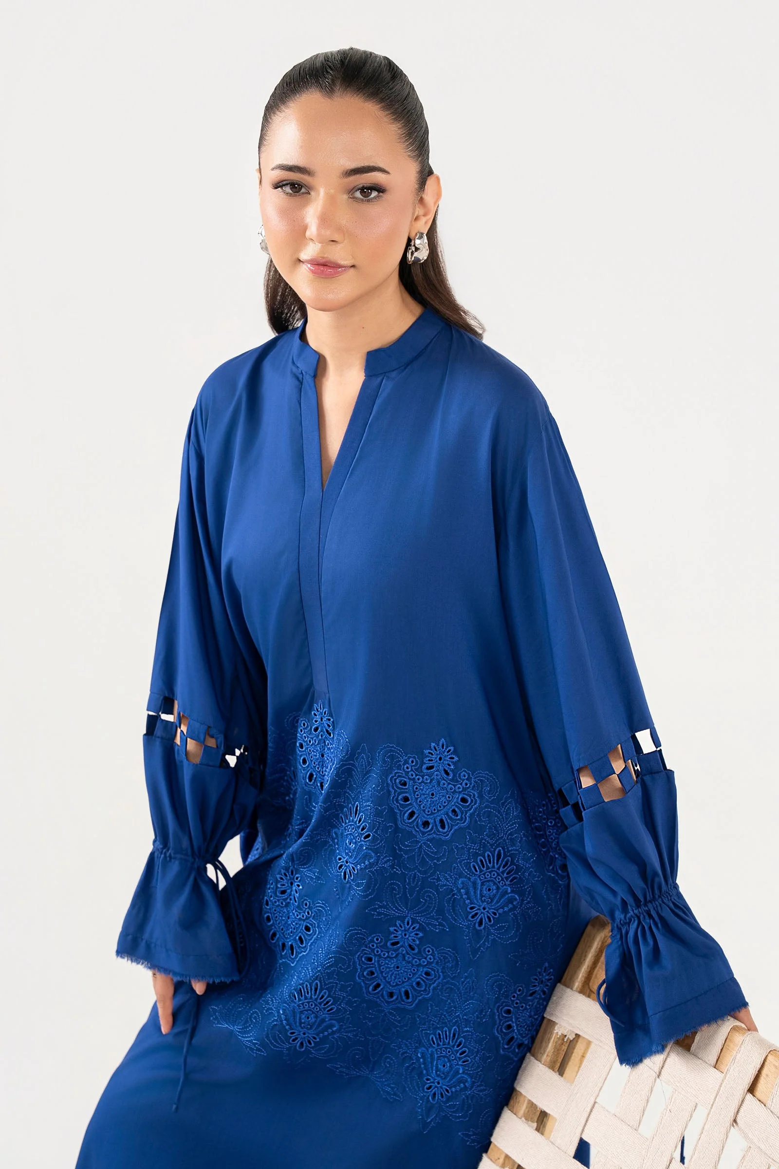 Dyed Arabic Lawn Shirt - Image 3