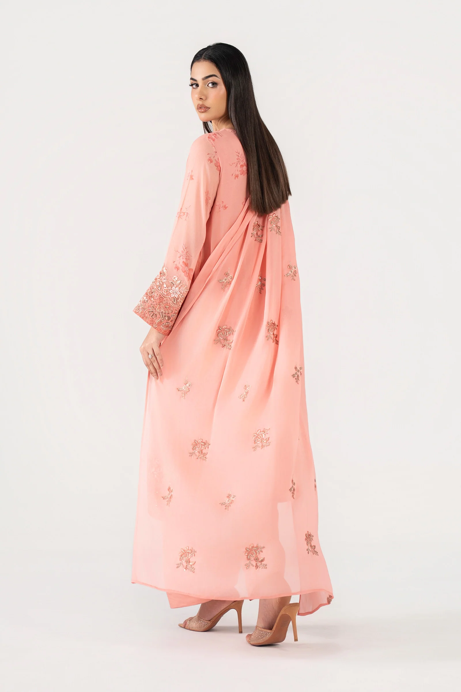 3 Pc Embroidered Chiffon Suit - Image 9