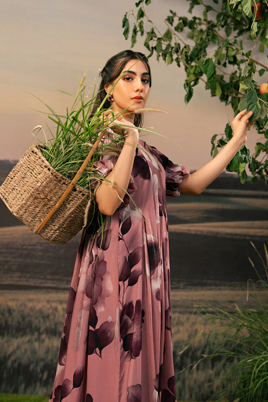3 Pc Unstitched Embroidered Arabic Lawn Suit | MB-PFUS25-01A - Image 3