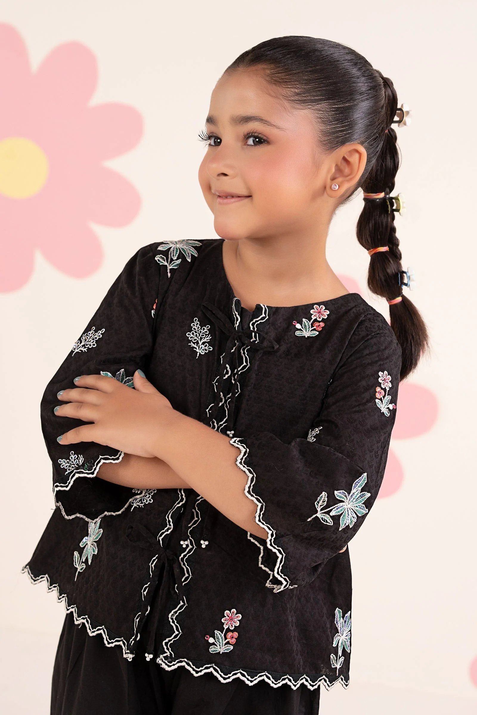 2 Piece Embroidered Dobby Jacquard Suit - Image 3