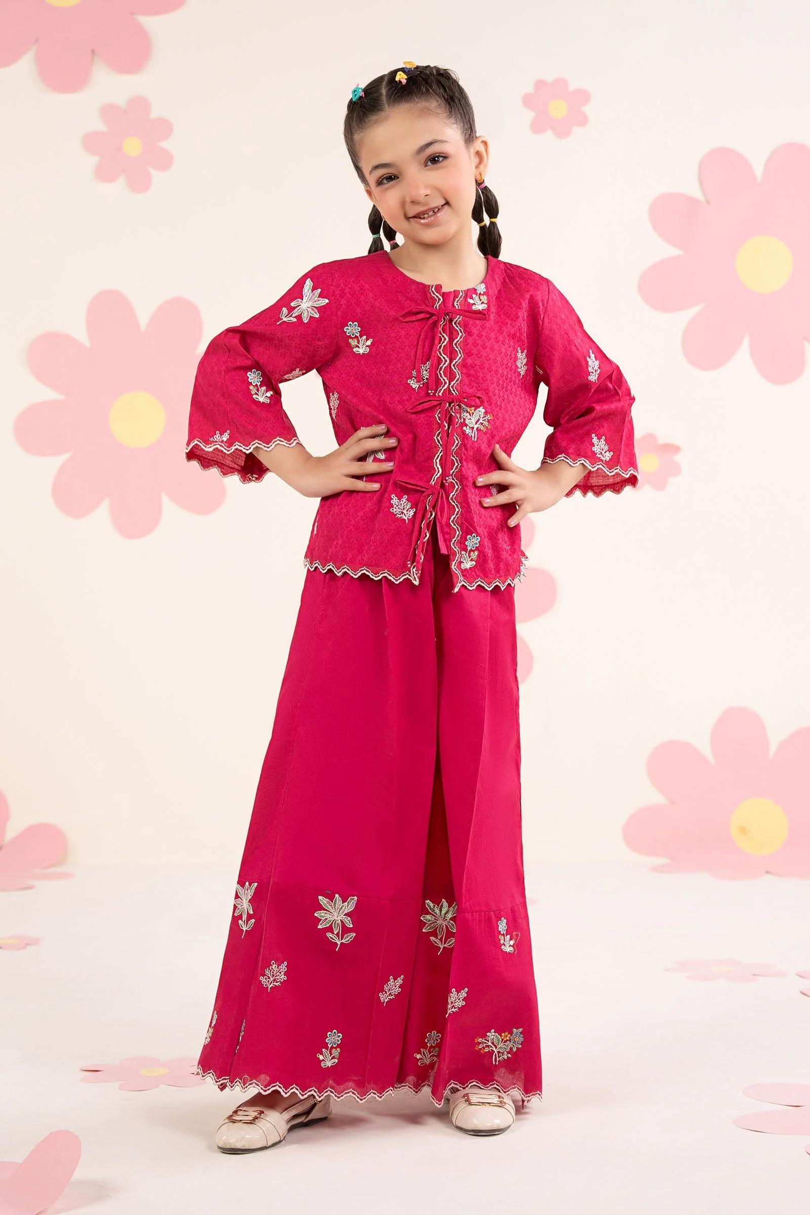 2 Piece Embroidered Dobby Jacquard Suit - Image 6