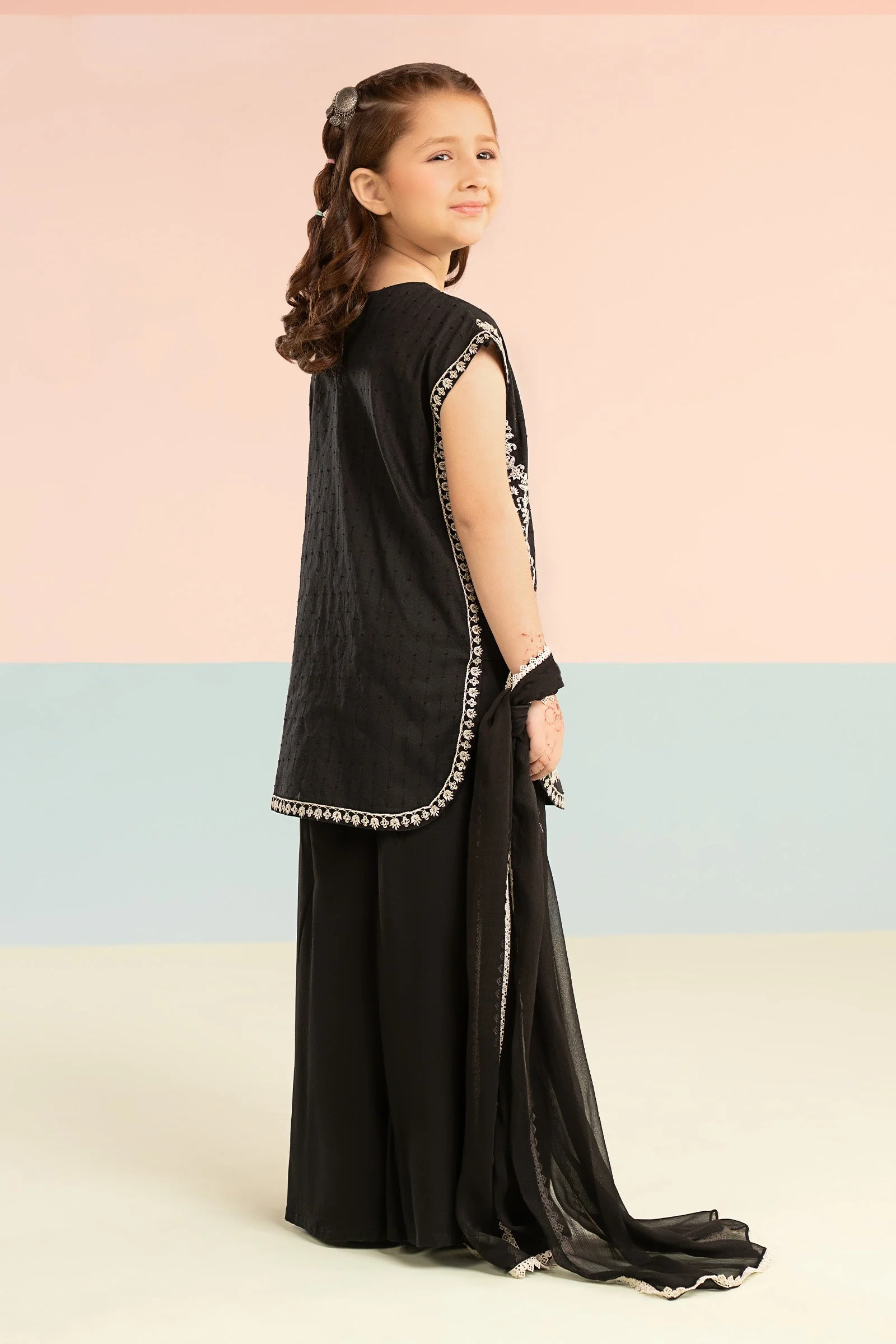 3 Piece Embroidered Brochia Jacquard Suit - Image 8
