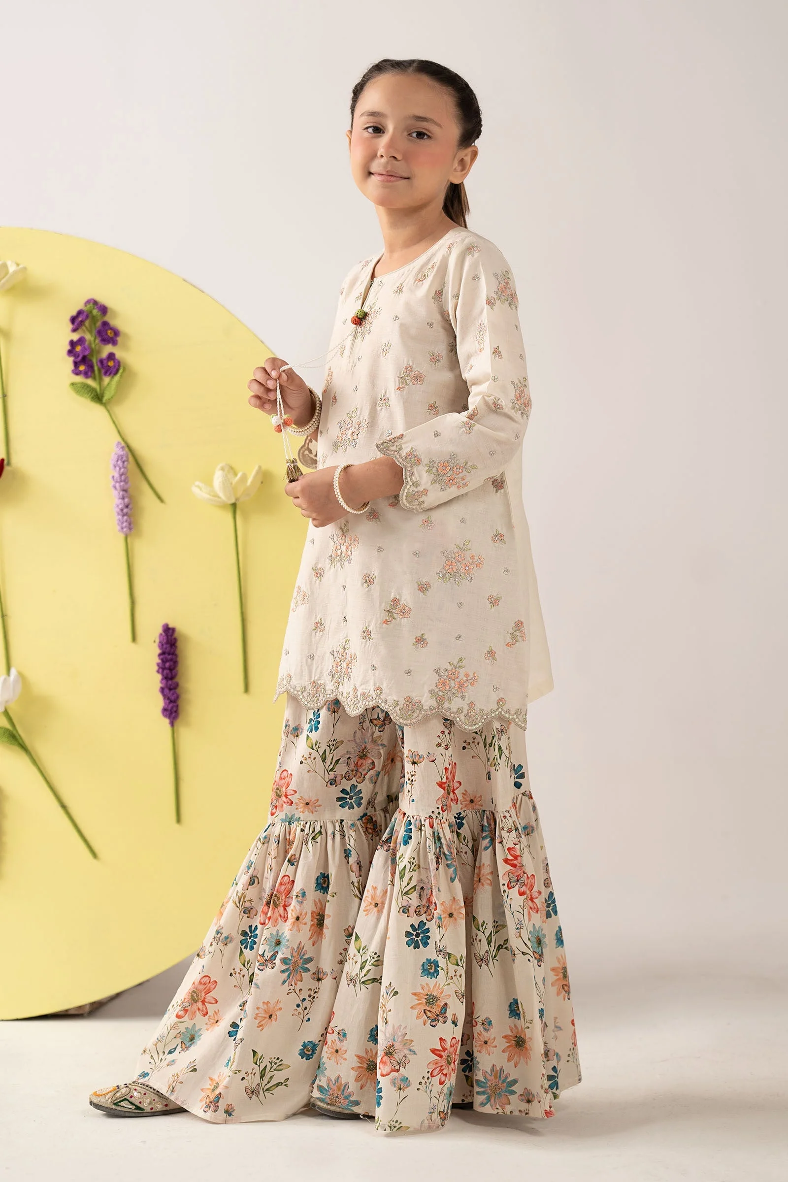 2 Piece Embroidered Dobby Lawn Suit - Image 5