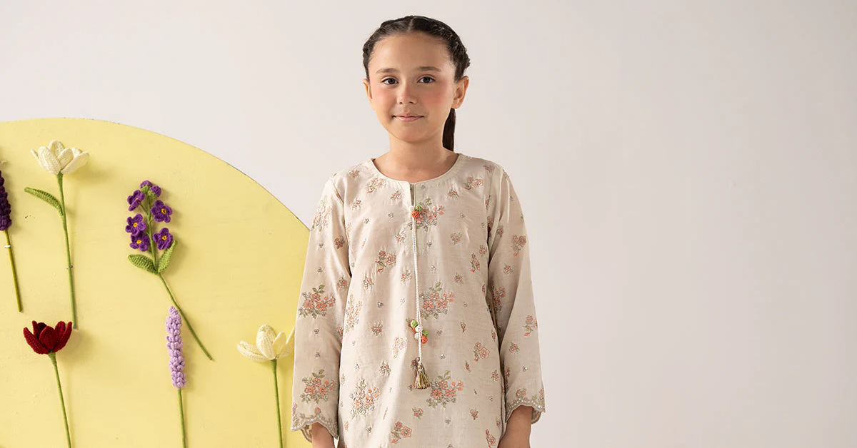 2 Piece Embroidered Dobby Lawn Suit - Image 7