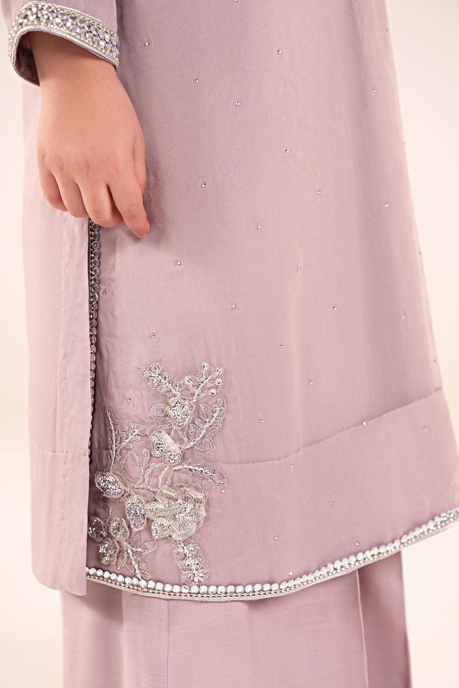 2 Piece Embroidered Organza Suit - Image 4