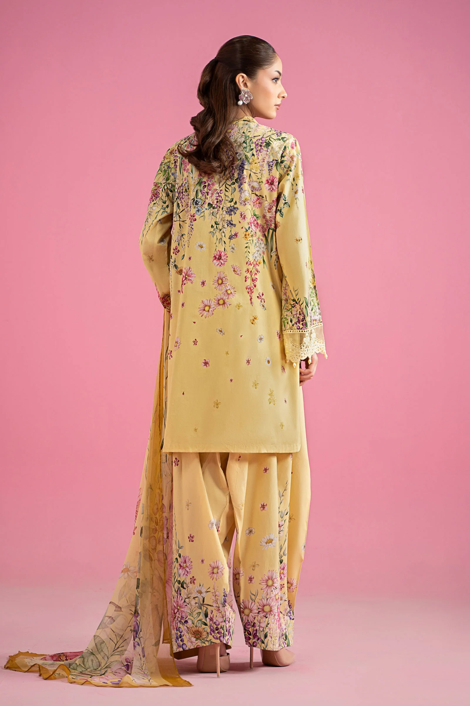 3 Piece Embroidered Lawn Suit | MPS-2603-A - Image 8