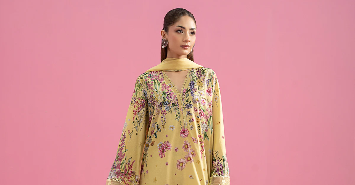 3 Piece Embroidered Lawn Suit | MPS-2603-A - Image 9