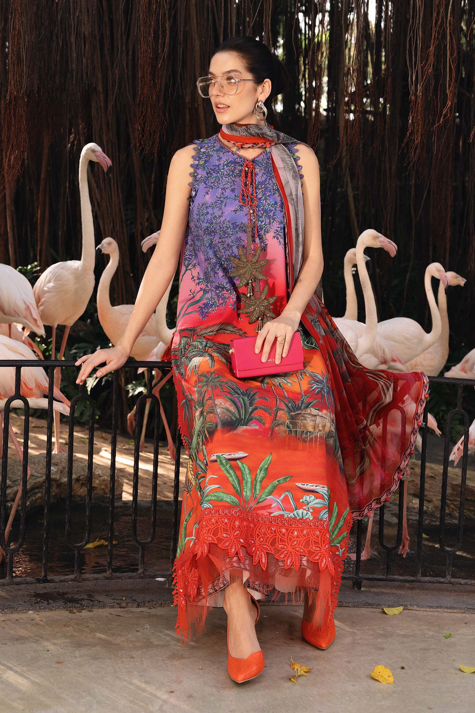 3 Piece Unstitched Embroidered Lawn Suit - Image 3
