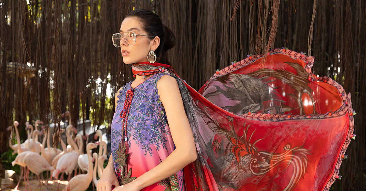3 Piece Unstitched Embroidered Lawn Suit - Image 4