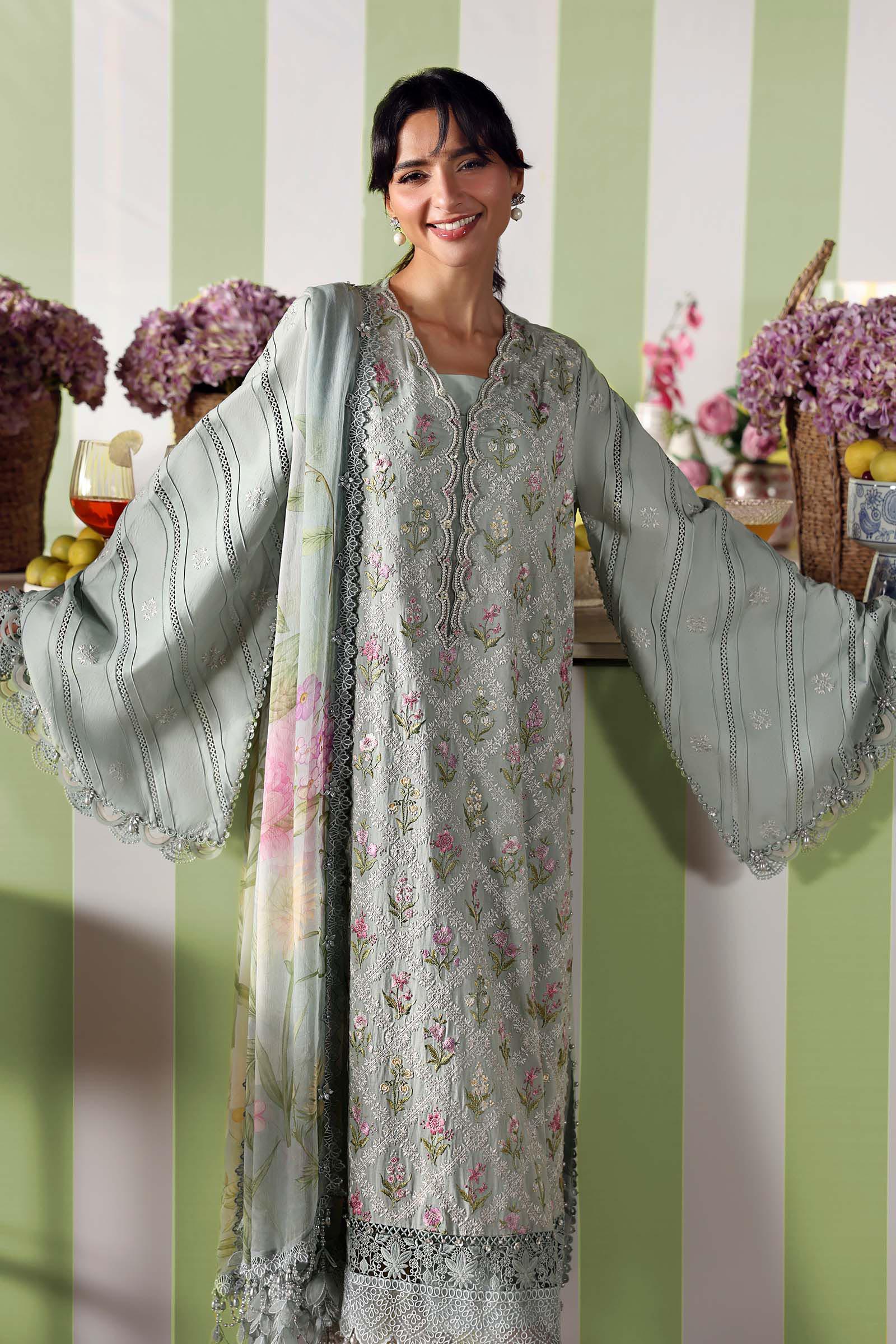 3 Piece Unstitched Embroidered Lawn Suit - Image 3