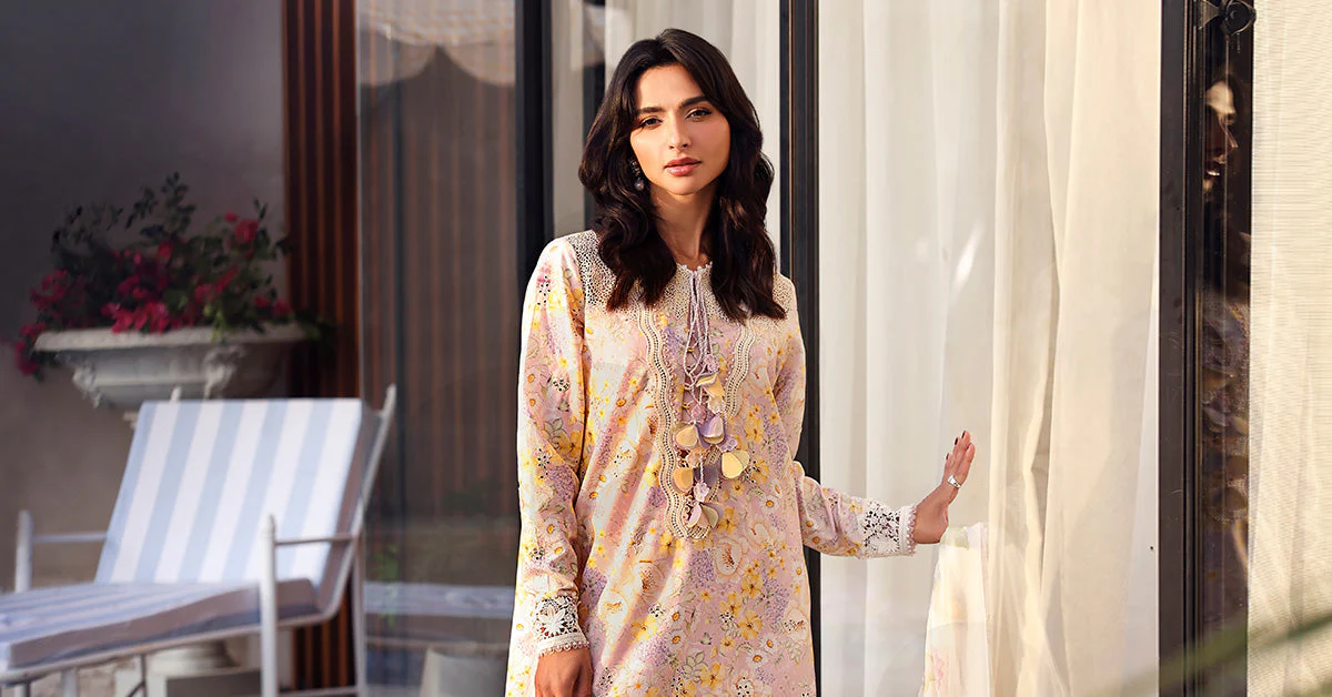 3 Piece Unstitched Embroidered Lawn Suit - Image 6